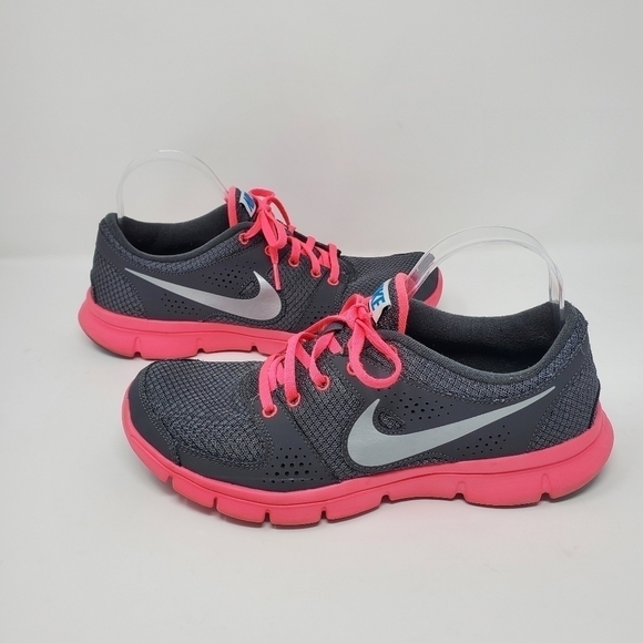 NIKE FLEX EXPERIENCE RN RUNNING SHOES SNEAKERS WOMEN SIZE 10 GREY & PINK ACTIVE - Picture 6 of 12